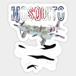 De Havilland Mosquito WWII Airplane - Original Design Sticker